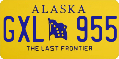 AK license plate GXL955