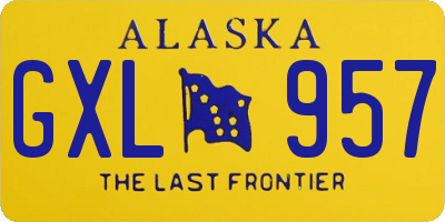 AK license plate GXL957