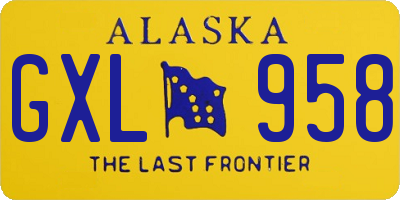 AK license plate GXL958