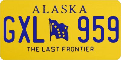 AK license plate GXL959