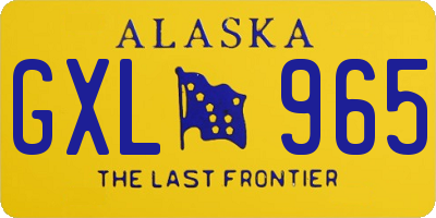 AK license plate GXL965