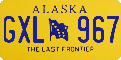 AK license plate GXL967