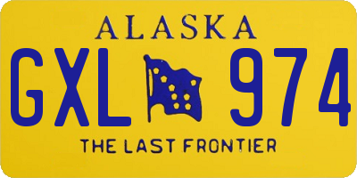 AK license plate GXL974