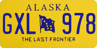 AK license plate GXL978