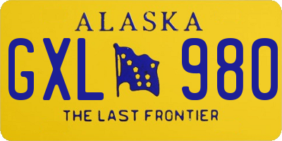 AK license plate GXL980