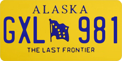 AK license plate GXL981