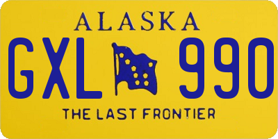 AK license plate GXL990