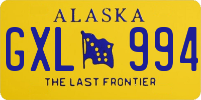 AK license plate GXL994