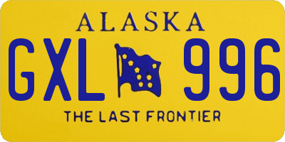 AK license plate GXL996