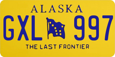 AK license plate GXL997