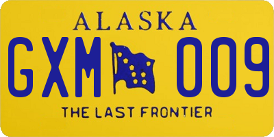 AK license plate GXM009