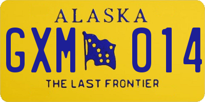 AK license plate GXM014