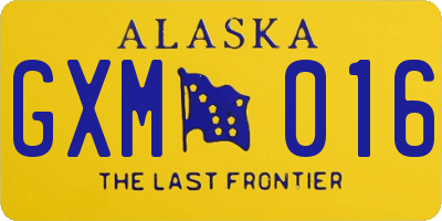 AK license plate GXM016