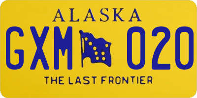 AK license plate GXM020