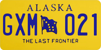 AK license plate GXM021