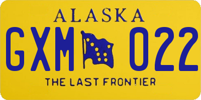 AK license plate GXM022