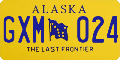AK license plate GXM024