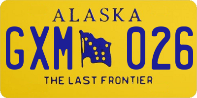 AK license plate GXM026