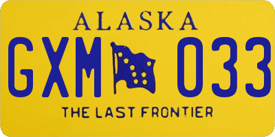 AK license plate GXM033