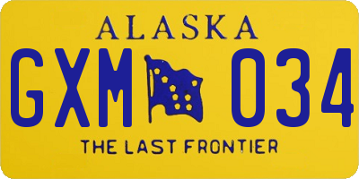 AK license plate GXM034