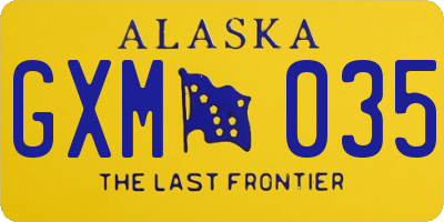 AK license plate GXM035