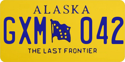 AK license plate GXM042