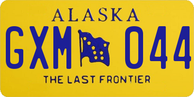 AK license plate GXM044