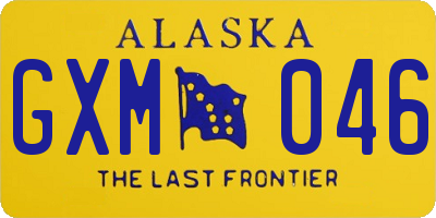 AK license plate GXM046