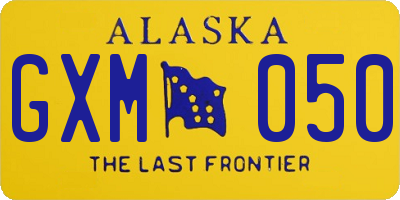 AK license plate GXM050