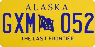 AK license plate GXM052