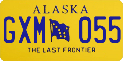 AK license plate GXM055