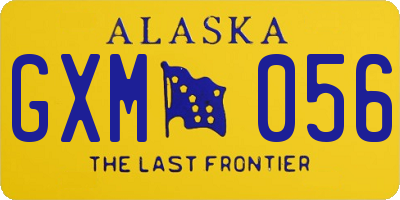 AK license plate GXM056