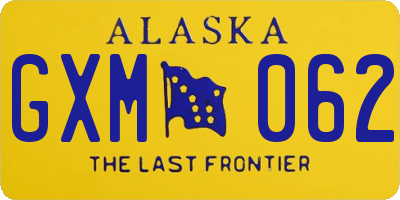 AK license plate GXM062