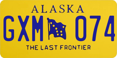 AK license plate GXM074