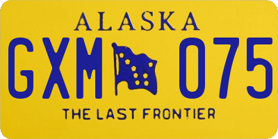 AK license plate GXM075