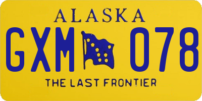 AK license plate GXM078