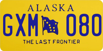 AK license plate GXM080