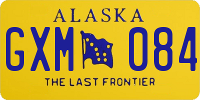 AK license plate GXM084
