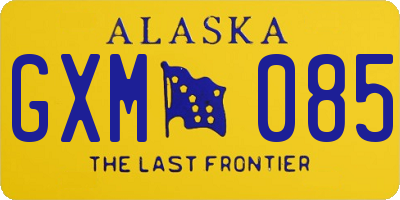 AK license plate GXM085