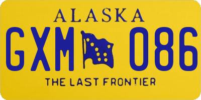 AK license plate GXM086