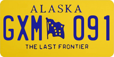 AK license plate GXM091