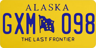 AK license plate GXM098