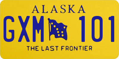 AK license plate GXM101