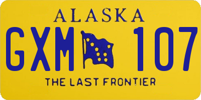 AK license plate GXM107