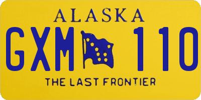 AK license plate GXM110