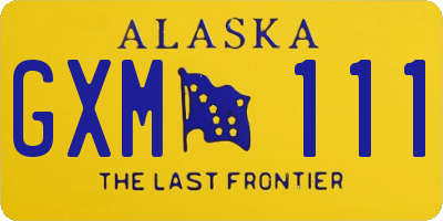 AK license plate GXM111
