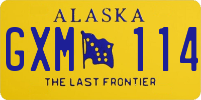 AK license plate GXM114