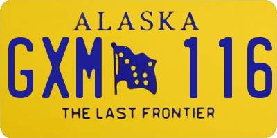 AK license plate GXM116