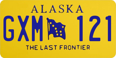 AK license plate GXM121