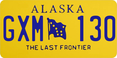 AK license plate GXM130
